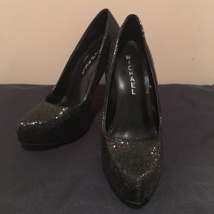 Black Sequinned Heels